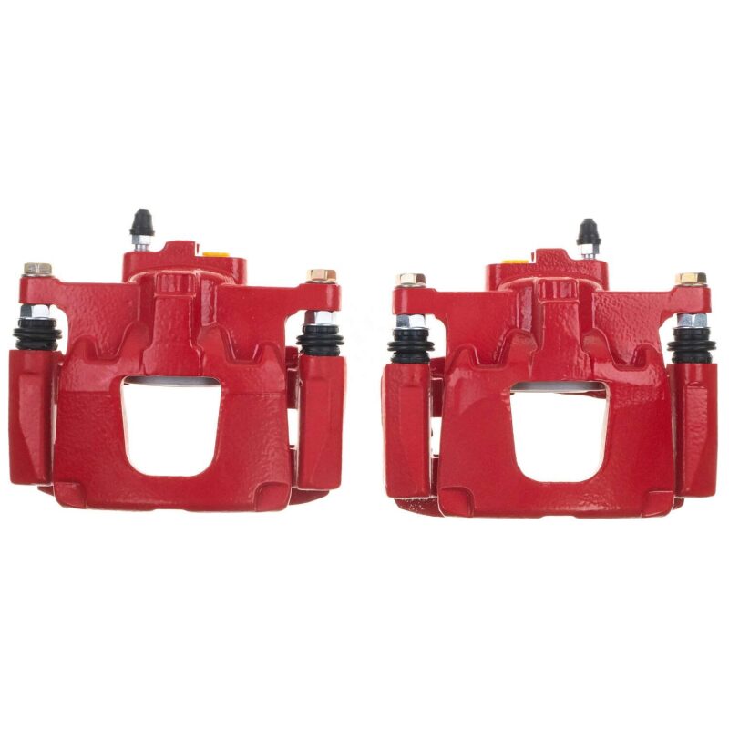 PowerStop Power Stop 07-18 Jeep Wrangler JK Rear Red Caliper Pair w/Bracket