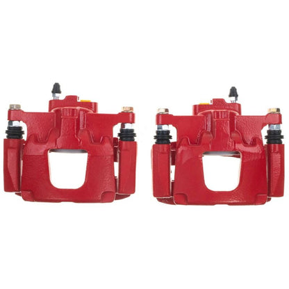 PowerStop Power Stop 07-18 Jeep Wrangler JK Rear Red Caliper Pair w/Bracket