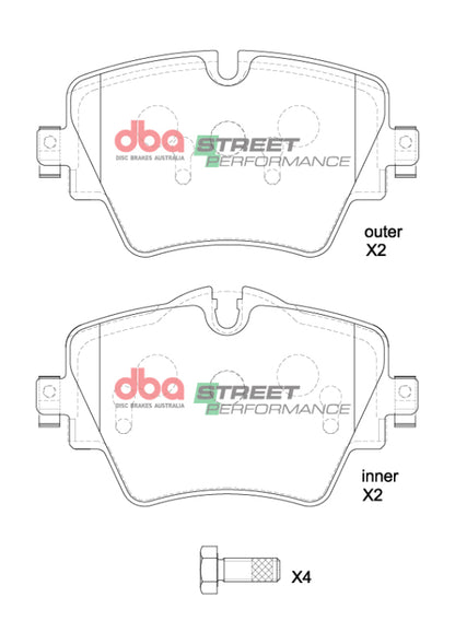DBA 20-23 Toyota Supra (w/Single Piston Front Caliper) SP Performance Front Brake Pads