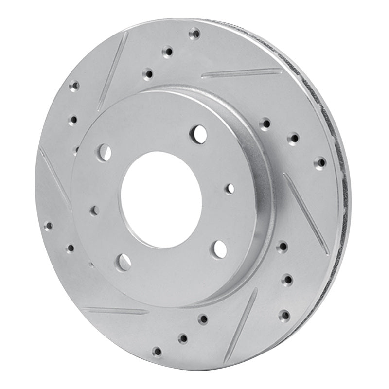 R1 Concepts R1 89-98 Hyundai SONATA Front Left Drilled & Slotted Silver Brake Rotor