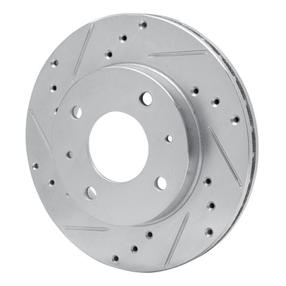 R1 Concepts R1 89-98 Hyundai SONATA Front Left Drilled & Slotted Silver Brake Rotor