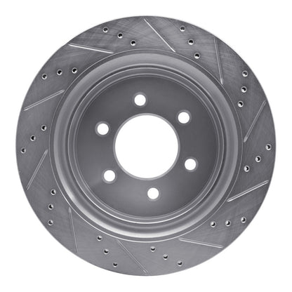 R1 Concepts R1 12-20 Ford F-150 4WD Rear Left Drilled & Slotted Silver Brake Rotor