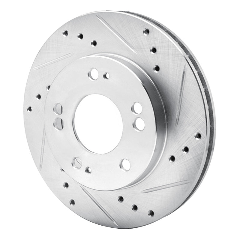 R1 Concepts R1 90-05 Chrysler SEBRING Front Right Drilled & Slotted Silver Brake Rotor