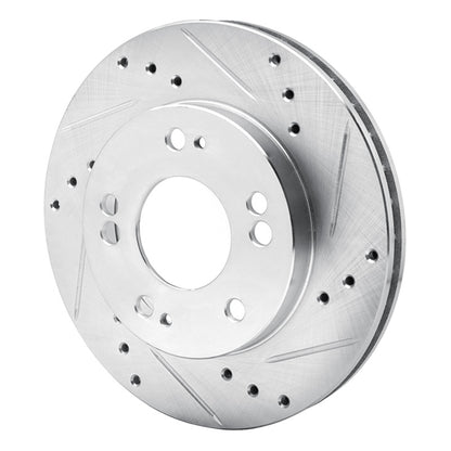 R1 Concepts R1 90-05 Chrysler SEBRING Front Right Drilled & Slotted Silver Brake Rotor