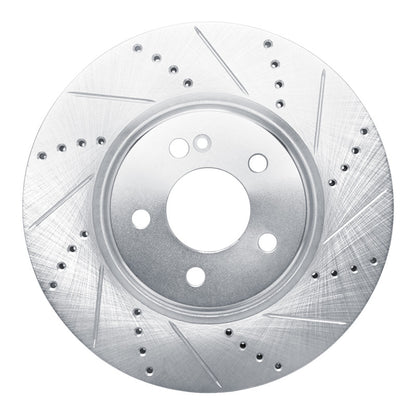 R1 Concepts R1 16-23 Mercedes-Benz GLC43 AMG Rear Right Drilled & Slotted Silver Brake Rotor
