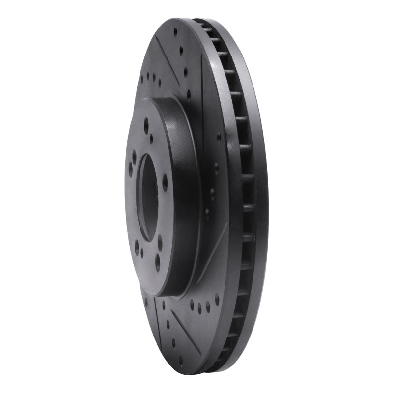 R1 Concepts R1 93-95 Acura Legend Front Right Drilled & Slotted Black Brake Rotor