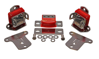 Energy Suspension 67-72 Chevrolet Camaro Red Motor and Transmission Mounts; Chrome Finish