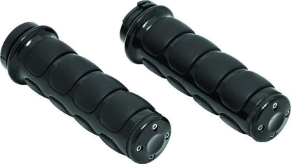 Kuryakyn ISO Grips Without Throttle Boss Dual Cable Black