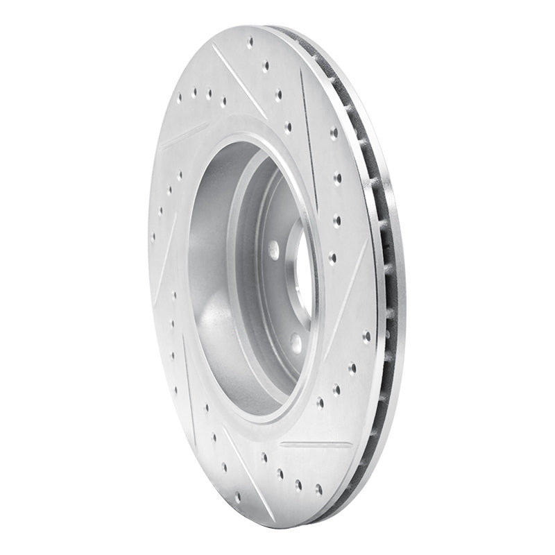 R1 Concepts R1 95-03 BMW Z8 Rear Left Drilled & Slotted Silver Brake Rotor