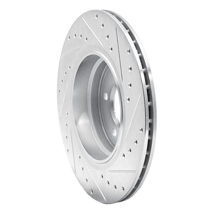 R1 Concepts R1 95-03 BMW Z8 Rear Left Drilled & Slotted Silver Brake Rotor