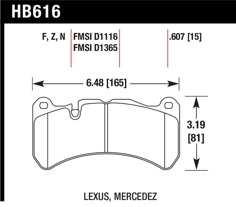 Hawk Performance Hawk 08-09 Lexus IS-F HP+ Street Front Brake Pads