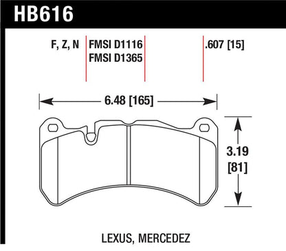 Hawk Performance Hawk 08-09 Lexus IS-F HP+ Street Front Brake Pads