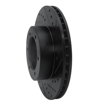 R1 Concepts R1 91-98 Toyota 4Runner Front Right Drilled & Slotted Black Brake Rotor