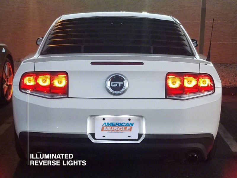 Raxiom 10-12 Ford Mustang Aero Tail Lights- Black Housing (Smoked Lens)