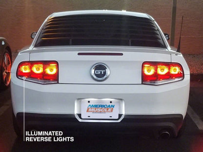 Raxiom 10-12 Ford Mustang Aero Tail Lights- Black Housing (Smoked Lens)