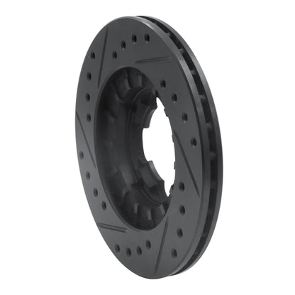 R1 Concepts R1 87-94 Subaru Justy Front Right Drilled & Slotted Black Brake Rotor