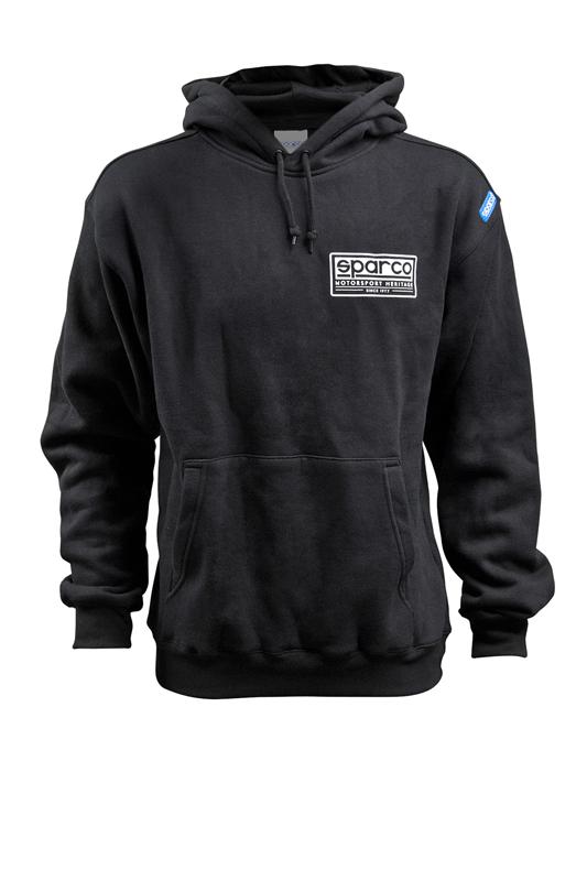 Sparco Sweatshirt Hooded Heritage Blk Sm