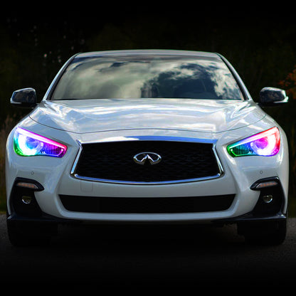 ORACLE Lighting Oracle 14-21 Infiniti Q50 RGB+W Headlight Halo Kit - ColorSHIFT w/ Simple Controller