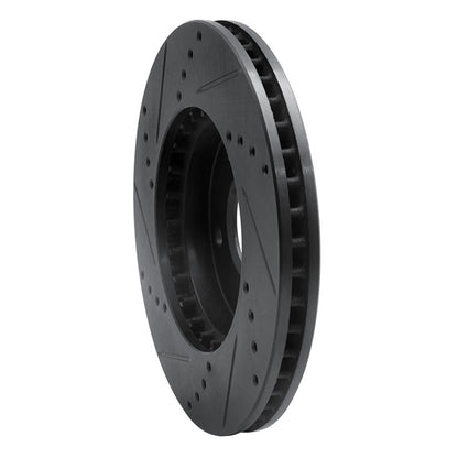 R1 Concepts R1 01-03 Hyundai XG350 Front Right Drilled & Slotted Black Brake Rotor