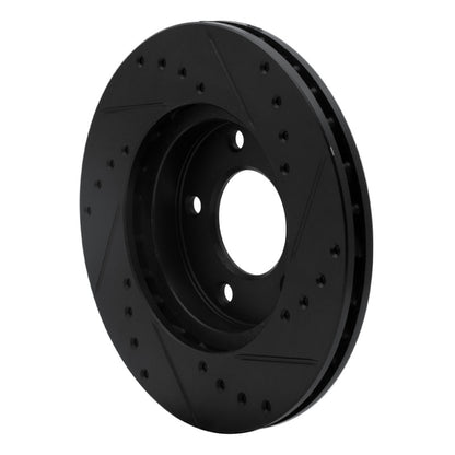 R1 Concepts R1 92-03 Mazda 929 Front Left Drilled & Slotted Black Brake Rotor