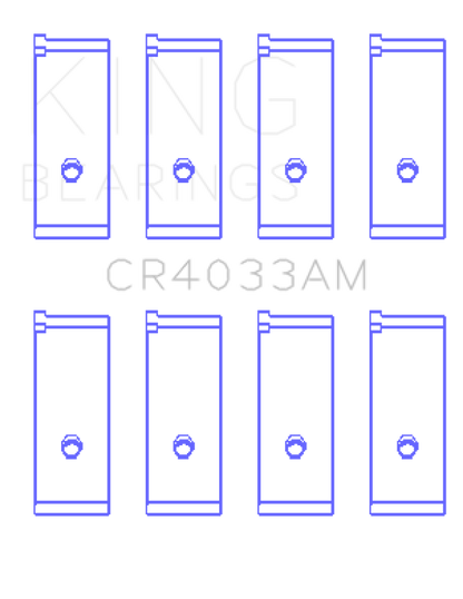 King Engine Bearings King Acura SOHC 16 Valve / Honda SOHC 16 Valve/DOHC 16 Valve (Size +1.5) Rod Bearing Set