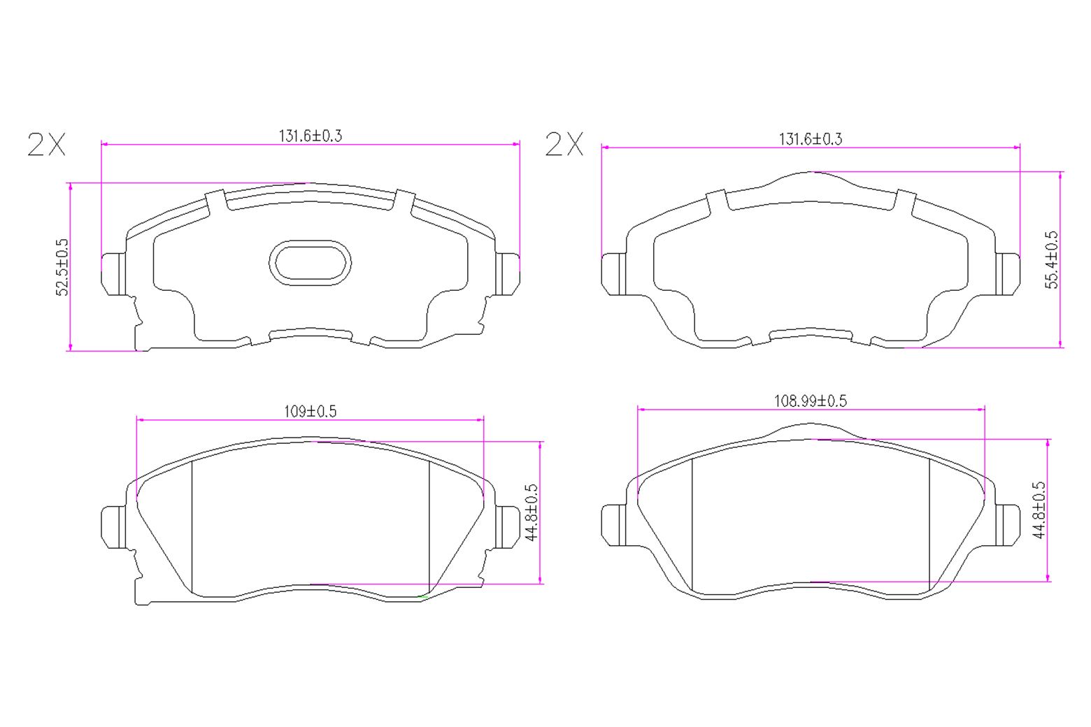 BOGAP L8210114 Brake Pad Set, Disc Brake | ML Performance Car Parts