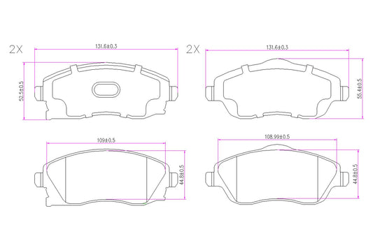 BOGAP L8210114 Brake Pad Set, Disc Brake | ML Performance Car Parts