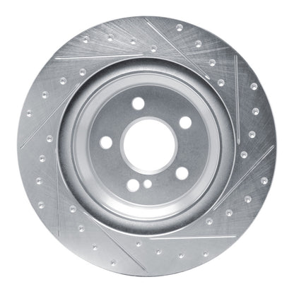 R1 Concepts R1 13-20 Mercedes-Benz SL550 Rear Left Drilled & Slotted Silver Brake Rotor