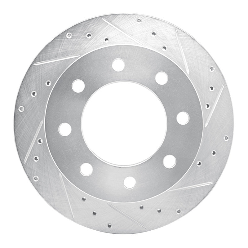 R1 Concepts R1 03-05 Chevrolet Suburban 2500 Rear Right Drilled & Slotted Silver Brake Rotor
