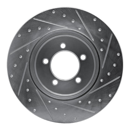 R1 Concepts R1 03-05 Lincoln AVIATOR Rear Left Drilled & Slotted Silver Brake Rotor