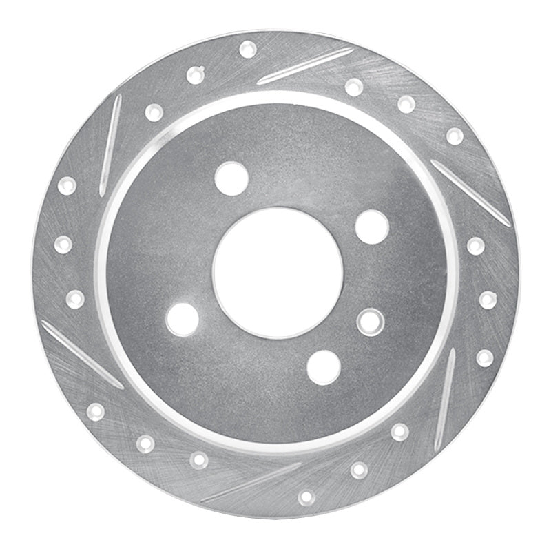 R1 Concepts R1 88-90 BMW 325IX Rear Left Drilled & Slotted Silver Brake Rotor