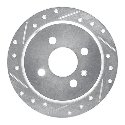 R1 Concepts R1 88-90 BMW 325IX Rear Left Drilled & Slotted Silver Brake Rotor