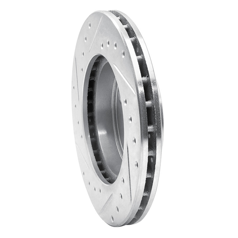 R1 Concepts R1 86-89 Toyota Celica Front Right Drilled & Slotted Silver Brake Rotor