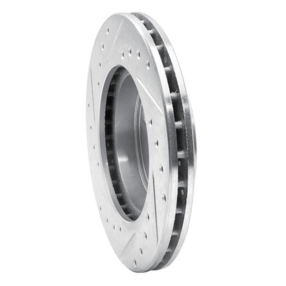 R1 Concepts R1 86-89 Toyota Celica Front Right Drilled & Slotted Silver Brake Rotor