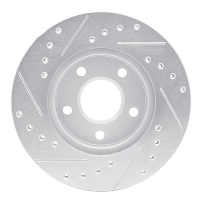 R1 Concepts R1 85-91 Buick SKYHAWK Front Right Drilled & Slotted Silver Brake Rotor