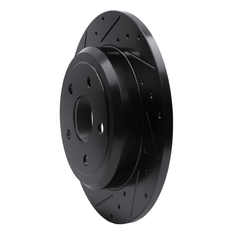R1 Concepts R1 11-22 Dodge Durango Rear Left Drilled & Slotted Black Brake Rotor