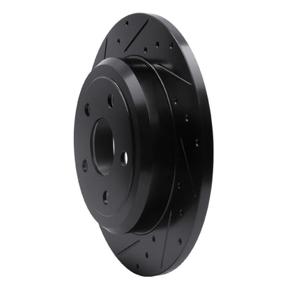 R1 Concepts R1 11-22 Dodge Durango Rear Left Drilled & Slotted Black Brake Rotor