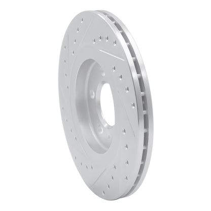 R1 Concepts R1 92-95 Volkswagen Jetta Sedan Front Right Drilled & Slotted Silver Brake Rotor