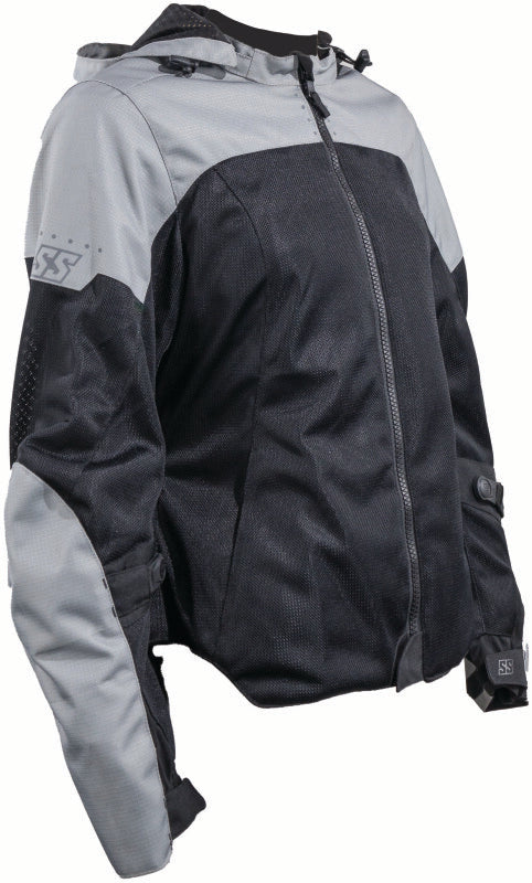 Speed and Strength Starstruck Mesh Jacket Grey/Black Womens - 2XL