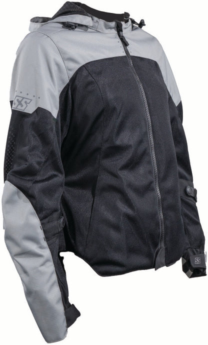 Speed and Strength Starstruck Mesh Jacket Grey/Black Womens - 2XL