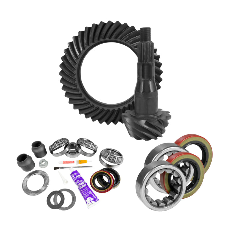 Yukon Gear & Axle Yukon Gear 9.75in Ford 3.55 Rear Ring & Pinion Install Kit 2.53in OD Axle Bearings and Seal
