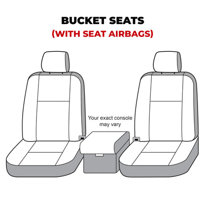 Covercraft 19-24 Dodge Ram Polycotton SeatSaver Custom Front Row Seat Covers - Grey