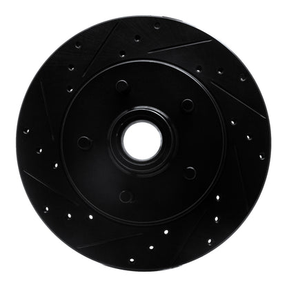 R1 Concepts R1 88-94 Chevrolet C1500 Front Left Drilled & Slotted Black Brake Rotor