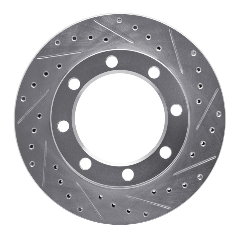 R1 Concepts R1 71-91 Chevrolet P30 Van Front Right Drilled & Slotted Silver Brake Rotor