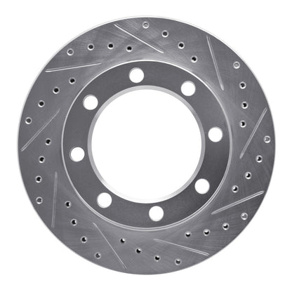 R1 Concepts R1 71-91 Chevrolet P30 Van Front Right Drilled & Slotted Silver Brake Rotor