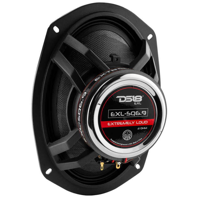 DS18 6x9in 160 Watts RMS 3 ohm 2-Way Coaxial Speakers And Component System w/ Fiberglass Cone
