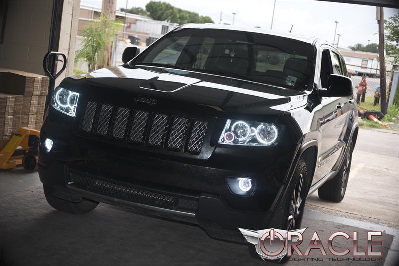 ORACLE Lighting Oracle Jeep Grand Cherokee 11-13 Triple Halo Kit - ColorSHIFT w/ BC1 Controller