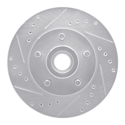 R1 Concepts R1 70-72 Dodge Charger Front Left Drilled & Slotted Silver Brake Rotor