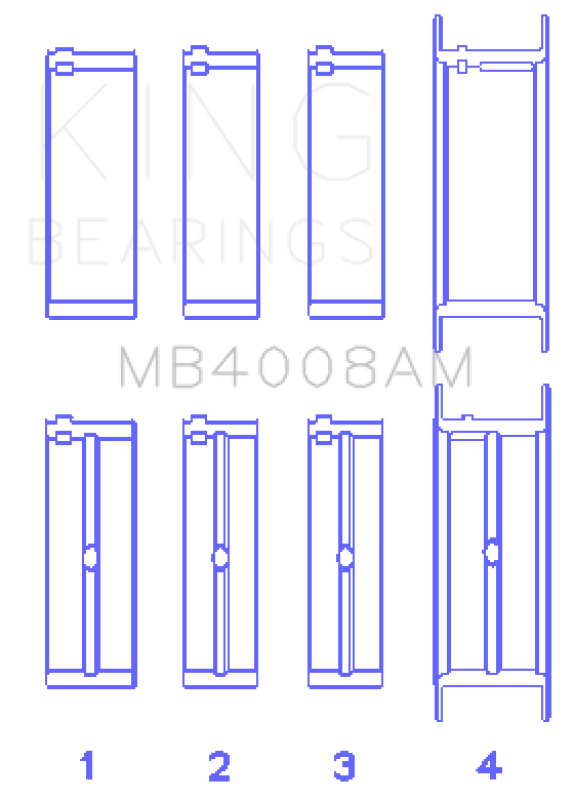 King Engine Bearings Nissan VG20E/VG20DET V6 (Size 0.75) Main Bearing Set