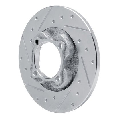 R1 Concepts R1 81-85 Mazda GLC Front Left Drilled & Slotted Silver Brake Rotor